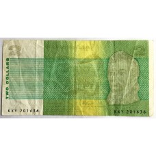 AUSTRALIA 1985 . TWO 2 DOLLARS BANKNOTE . ERROR